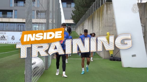Marco Asensio in the training session at Real Madrid City